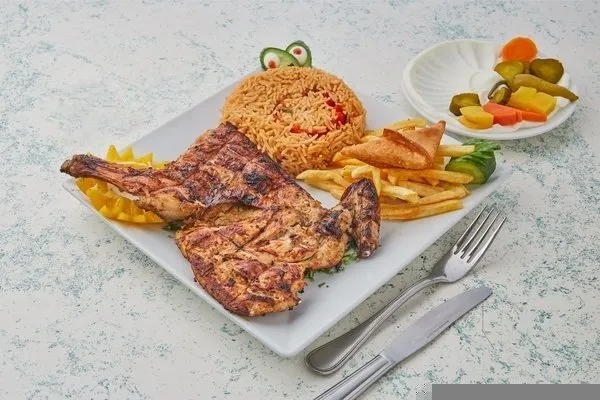 1/2 Grilled Chicken Meal - Abou Anas El Soury