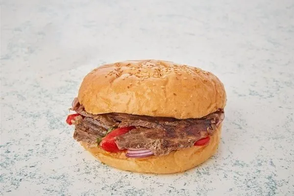 Meat Shawerma Kaiser Sandwich - Abou Anas El Soury