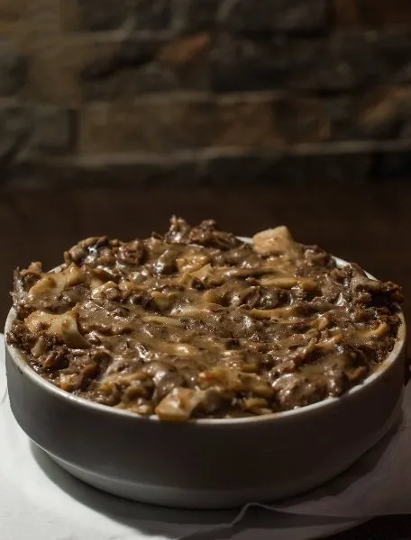 Meat Shawerma with Mushroom and Sauce - Abou Anas El Soury